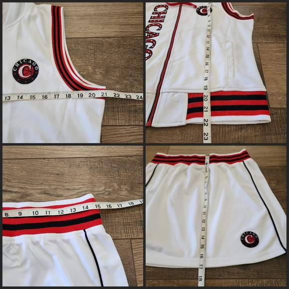 Vintage Regal Wear Chicago Hooded Vest & Skirt Set Women XL, Youth Sz 2XL Red - Picture 9 of 9